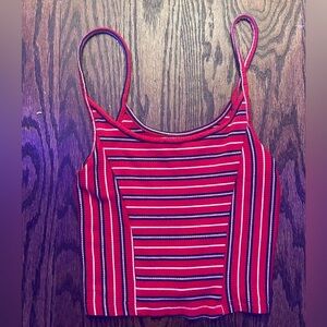 Red white and blue striped tank top